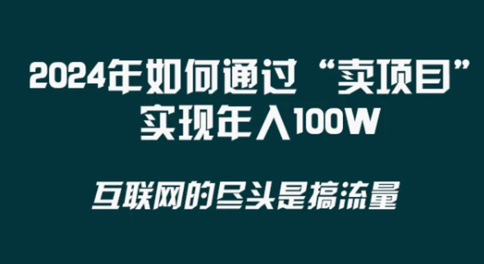 2024年 做项目不如‘卖项目’更快更直接！年入100万-副业城