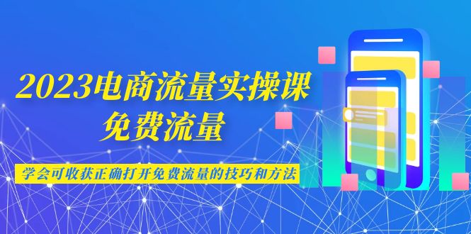 2023电商流量实操课-免费流量，学会可收获正确打开免费流量的技巧和方法-副业城