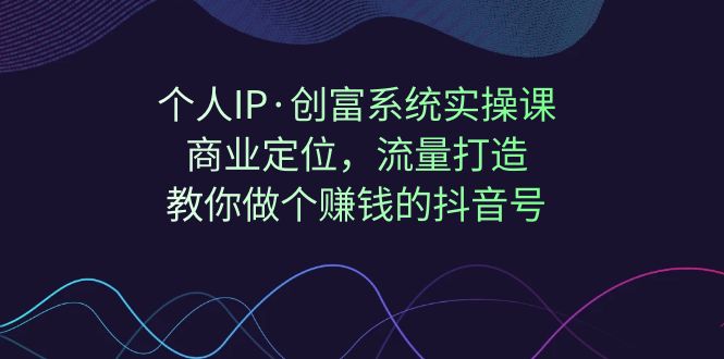 个人IP·创富系统实操课：商业定位，流量打造，教你做个赚钱的抖音号-副业城