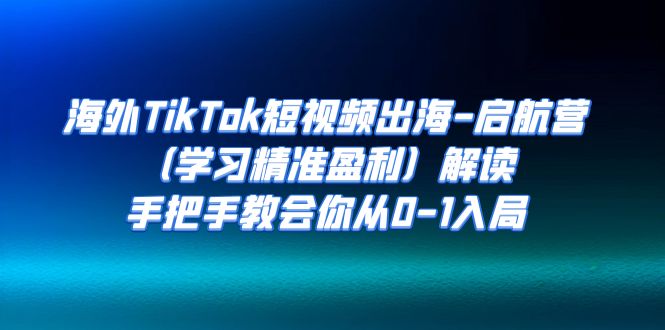 海外TikTok短视频出海-启航营（学习精准盈利）解读，手把手教会你从0-1入局-副业城