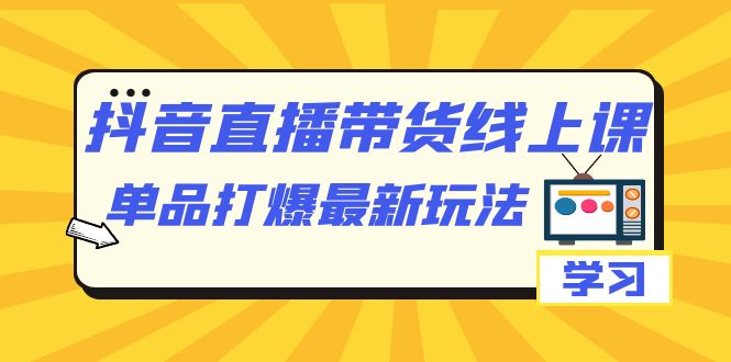 抖音·直播带货线上课，单品打爆最新玩法（12节课）-副业城