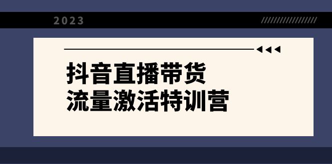 抖音直播带货-流量激活特训营，入行新手小白主播必学（21节课+资料）-副业城