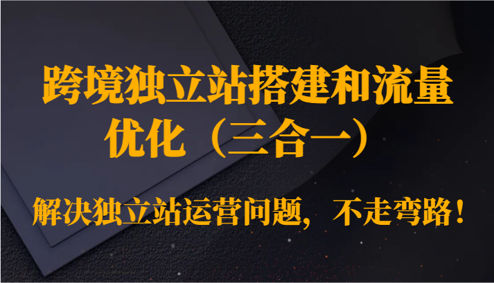 跨境独立站搭建和流量优化（三合一）解决独立站运营问题，不走弯路！-副业城