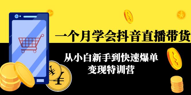 （4299期）一个月学会抖音直播带货：从小白新手到快速爆单变现特训营(63节课)-副业城