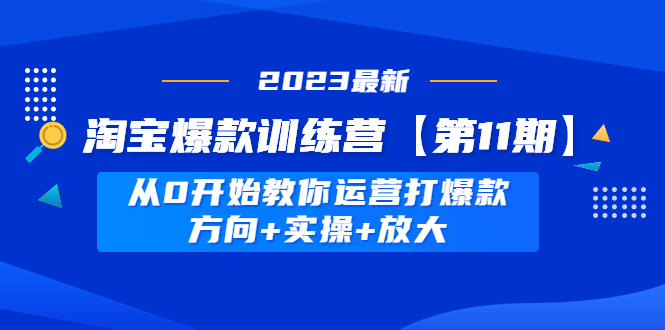 （4784期）淘宝爆款训练营【第11期】 从0开始教你运营打爆款，方向+实操+放大-副业城