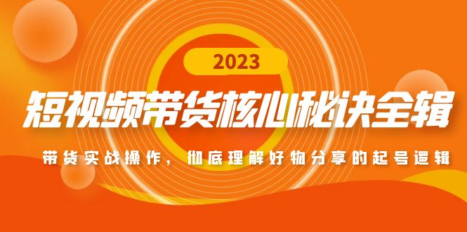 （4904期）短视频带货核心秘诀全辑：带货实战操作，彻底理解好物分享的起号逻辑-副业城