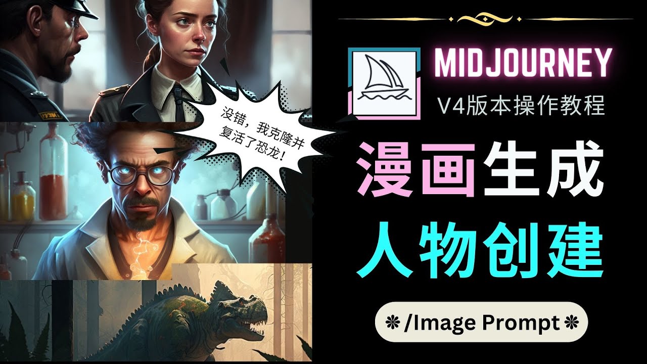 （4899期）Midjourney V4版本操作教程：2个简单参数，完成漫画生成，人物创建-副业城