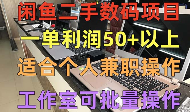 （5275期）闲鱼二手数码项目，个人副业低保收入一单50+以上，工作室批量放大操作-副业城