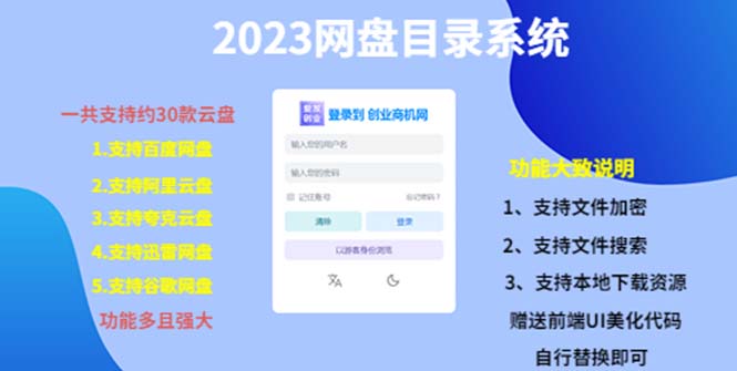 （5470期）（项目课程）2023网盘目录运营系统，一键安装教学，一共支持约30款云盘-副业城