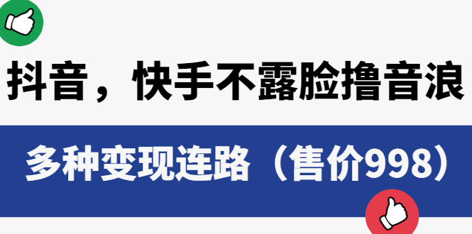 （6149期）抖音，快手不露脸撸音浪项目，多种变现连路（售价998）-副业城