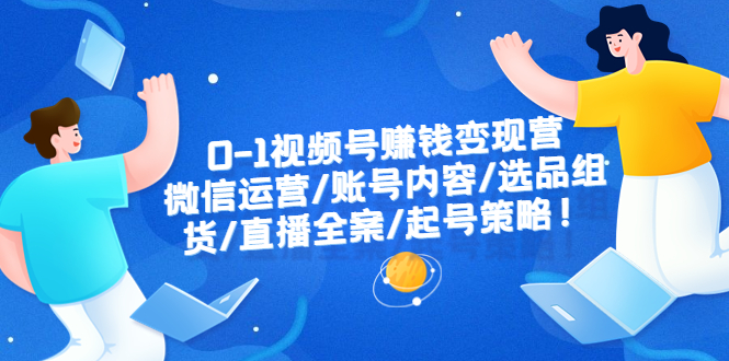 （6340期）0-1视频号赚钱变现营：微信运营-账号内容-选品组货-直播全案-起号策略！-副业城