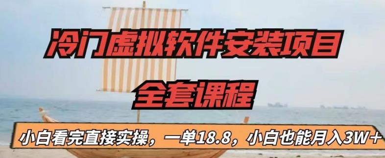 （6643期）冷门虚拟软件安装项目，一单18.8，小白也能月入3W＋-副业城