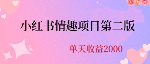 （6648期）最近爆火小红书情趣项目第二版，每天2000+-副业城