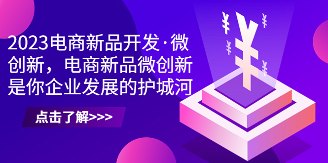 （6759期）2023电商新品开发·微创新，电商新品微创新是你企业发展的护城河-副业城