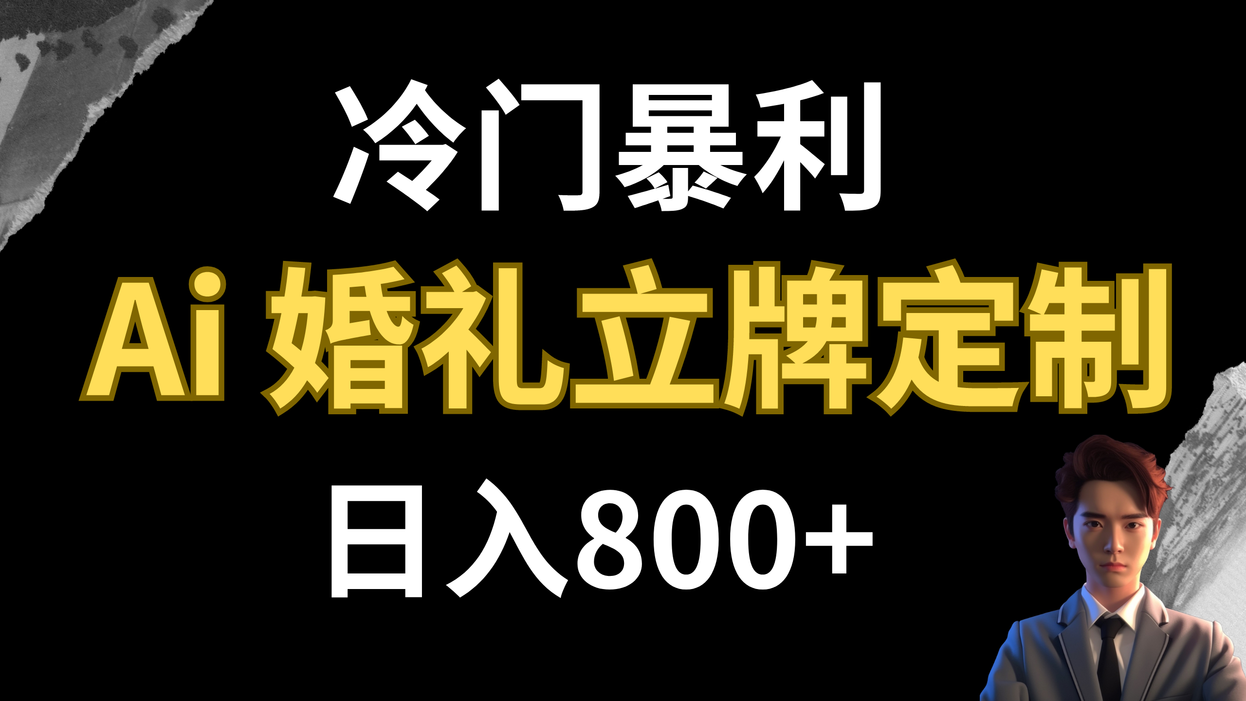 （7770期）冷门暴利项目 AI婚礼立牌定制 日入800+-副业城