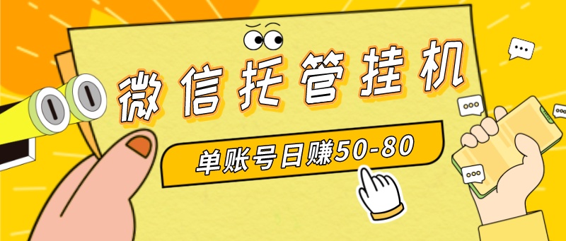 （8731期）微信托管挂机，单号日赚50-80，多号多撸，项目操作简单（附无限注册实名…-副业城