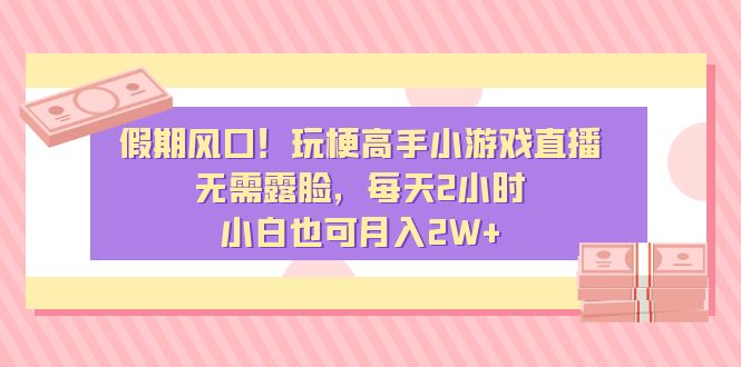 （8769期）假期风口！玩梗高手小游戏直播，无需露脸，每天2小时，小白也可月入2W+-副业城