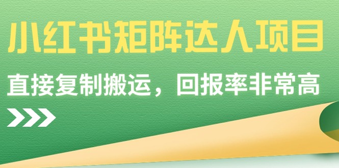 （9019期）小红书矩阵达人项目，直接复制搬运，回报率非常高-副业城