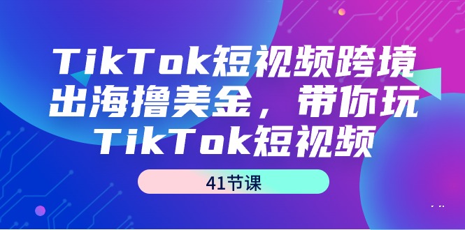 （9155期）TikTok短视频跨境出海撸美金，带你玩TikTok短视频（41节课）-副业城