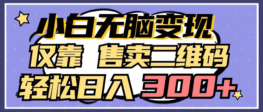 （9637期）小白无脑变现，仅靠售卖二维码，轻松日入300+-副业城