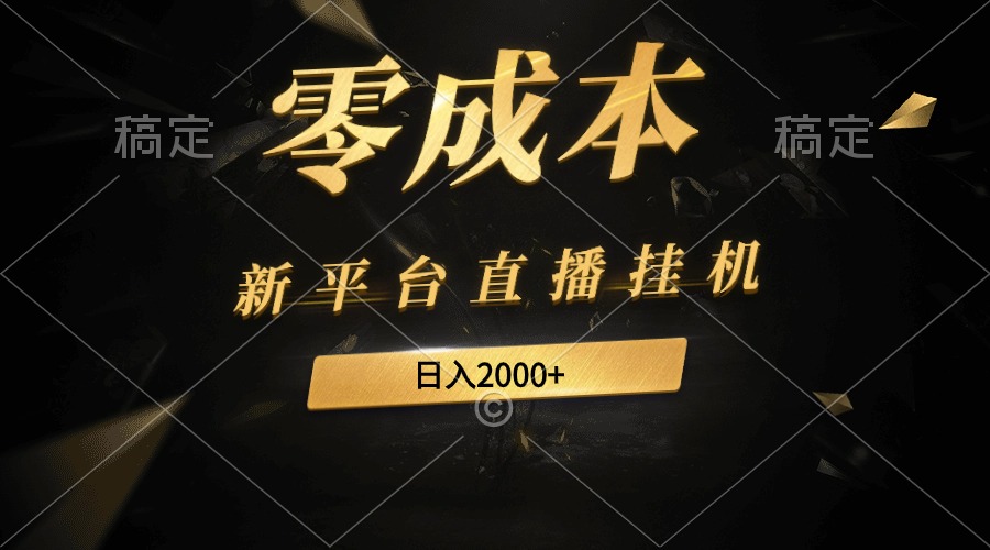 （9841期）新平台直播挂机最新玩法，0成本，不违规，日入2000+-副业城