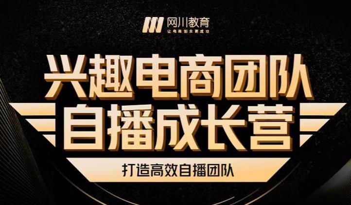 兴趣电商团队自播成长营，解密直播流量获取承接放大的核心密码-副业城