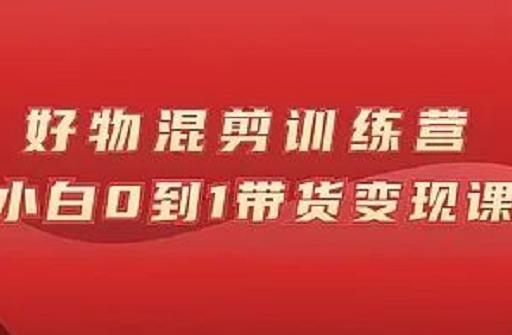 万三好物混剪训练营：小白0到1带货变现课-副业城