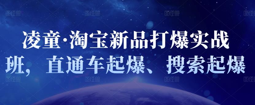 凌童·淘宝新品打爆实战班，直通车起爆、搜索起爆-副业城