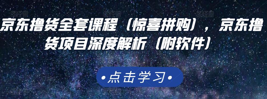 京东撸货全套课程（惊喜拼购），京东撸货项目深度解析（附软件）-副业城