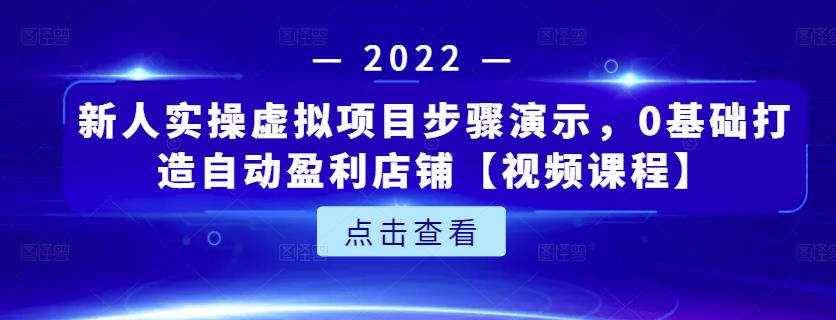 新人实操虚拟项目步骤演示，0基础打造自动盈利店铺【视频课程】-副业城