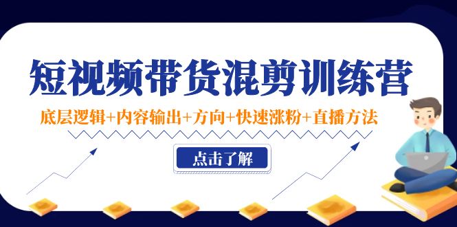 短视频带货混剪训练营：底层逻辑+内容输出+方向+快速涨粉+直播方法-副业城