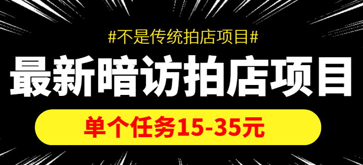 最新暗访拍店信息差项目，单个任务15-35元（不是传统拍店项目）-副业城