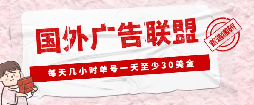 外面收费1980的最新国外LEAD广告联盟搬砖项目，单号一天至少30美金【详细玩法教程】-副业城