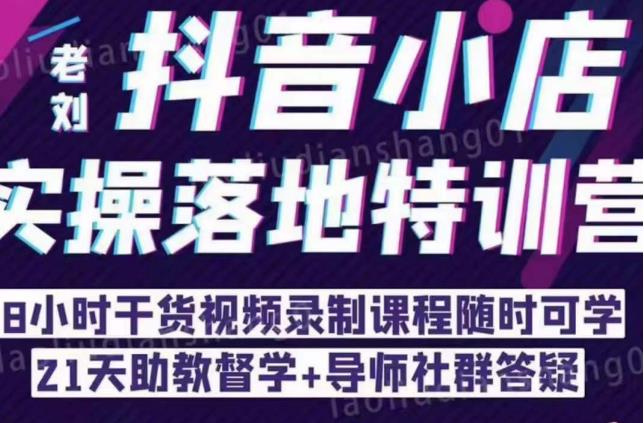 抖音小店实操落地特训营：抖音小店无货源精细化运营，抖店商品卡流量（22节）-副业城
