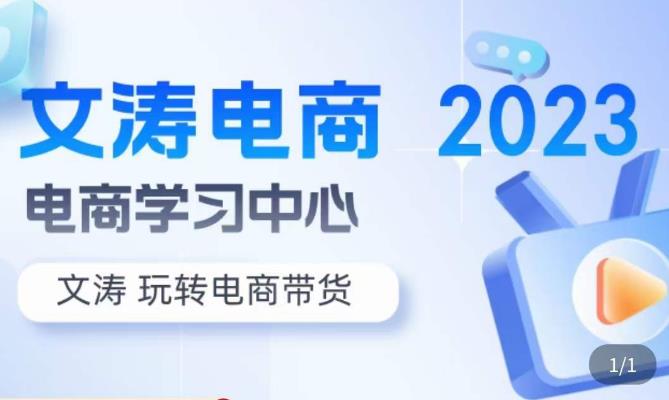 文涛电商·7天零基础自然流起号，​快速掌握店铺运营的核心玩法，突破自然展现量，玩转直播带货-副业城