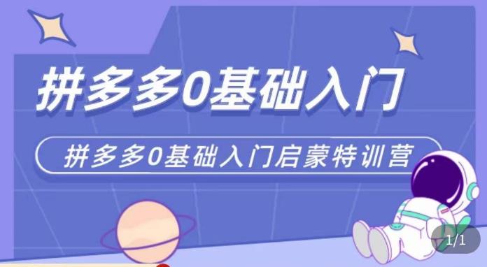 六一电商·拼多多运营0-1实操特训营，拼多多从基础到进阶的可实操玩法-副业城