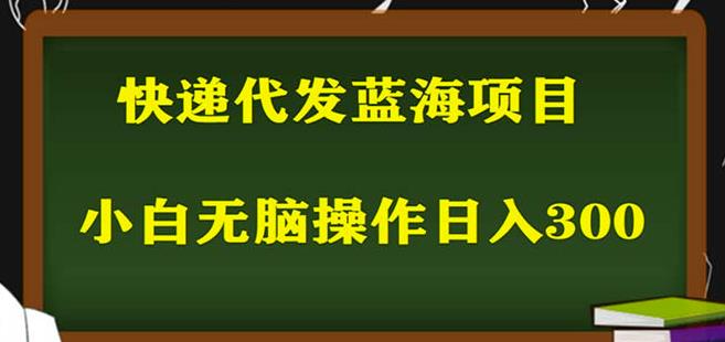 2023最新蓝海快递代发项目，小白零成本照抄也能日入300+-副业城