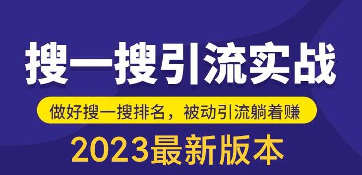 外面收费980的最新公众号搜一搜引流实训课，日引200+-副业城