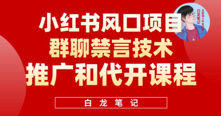 小红书风口项目日入300+，小红书群聊禁言技术代开项目，适合新手操作-副业城