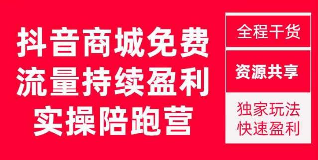 抖音商城搜索持续盈利陪跑成长营，抖音商城搜索从0-1、从1到10的全面解决方案-副业城