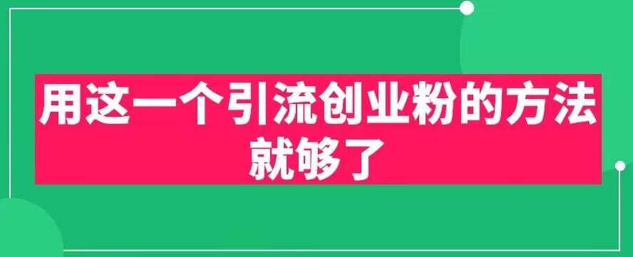 用这一个引流创业粉的方法就够了，PPT短视频引流创业粉【揭秘】-副业城