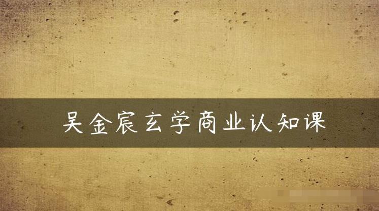 吴金宸玄学商业认知课，传统文化商业认知课-副业城