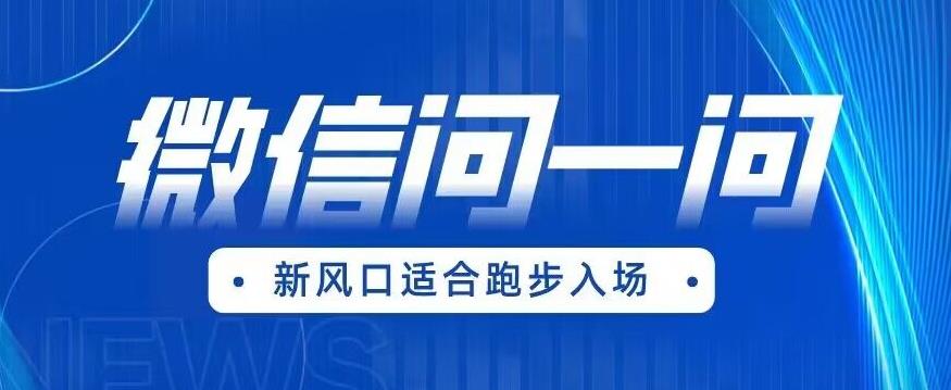 全网首发微信问一问新风口变现项目（价值1999元）【揭秘】-副业城