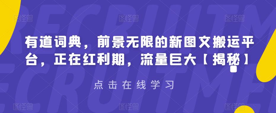 有道词典，前景无限的新图文搬运平台，正在红利期，流量巨大【揭秘】-副业城