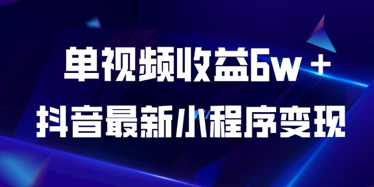 抖音最新小程序变现项目，单视频收益6w＋，小白可做【揭秘】-副业城