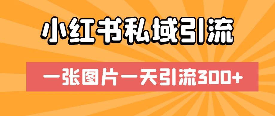 小红书私域引流，一张图片一天引流300+【揭秘】-副业城