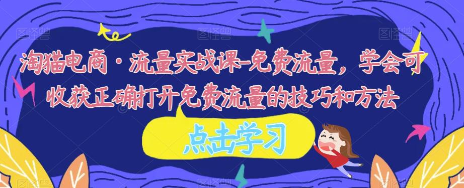 淘猫电商·流量实战课-免费流量，学会可收获正确打开免费流量的技巧和方法-副业城