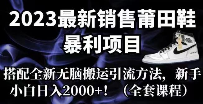 2023最新销售莆田鞋暴利项目，搭配全新无脑搬运引流方法，新手小白日入2000+【揭秘】-副业城