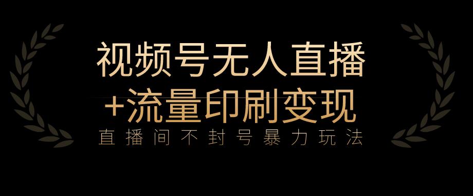 全网首发视频号不封号无人直播暴利玩法+流量印刷机变现，日入1000+【揭秘】-副业城