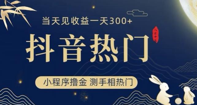 抖音最新小程序撸金，测手相上热门，当天见收益一小时变现300+【揭秘】-副业城